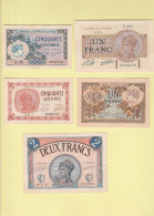 Lot De 5 Billets De La Chambre De Commerce De Paris - 50 Centimes (X2) 1 Franc (X2) Et 2 Francs - Cámara De Comercio