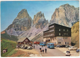 Passo Sella: FIAT 600 MULTIPLA, VW SAMBA BUS,1200 KÄFER/COX, FORD TAUNUS P1 15M, MERCEDES AUTOBUS - Albergo M. Flora - Turismo