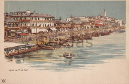 Egypt - Port Said - Quai - Litho - Port-Saïd