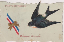 FANTAISIE  -  BONNE ANNEE  -  HIRONDELLE  -  RUBAN TRICOLORE  -  PORTE BONHEUR  - - New Year