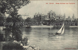 11673205 Zuerich Rotes Schloss Und Tonhalle Segelboot Zuerich - Autres & Non Classés