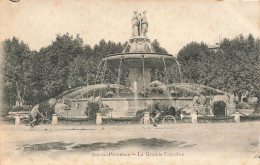 FRANCE - Aix En Provence - La Grande Fontaine - Carte Postale Ancienne - Aix En Provence