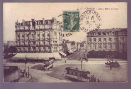 87 - LIMOGES - CENTRAL HÔTEL Et  LYCÉE - TRAMWAYS - ANIMÉE  - - Limoges