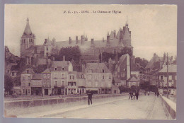 45 - GIEN - LE CHATEAU ET L'ÉGLISE - ANIMÉE - - Gien