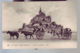 50 - LE MONT SAINT-MICHEL - VOITURES DE GENÊTS - ANIMÉE - - Le Mont Saint Michel