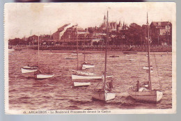 33 - ARCACHON - BOULEVARD PROMENADE  - BATEAUX  - - Arcachon