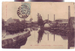 80 - AMIENS - CHEMIN DE HALAGE - PENICHE HALÉE PAR DES CHEVAUX - ANIMÉE - - Amiens