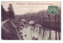 78 - MEULAN - PETIT BRAS De SEINE Du QUAI De L'ARQUEBUSE - PENICHES - - Meulan