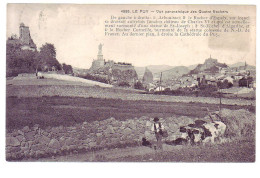 43 - LE PUY - VUE PANORAMIQUE DES QUATRES ROCHERS - ATTELAGE  - ANIMÉE - - Le Puy En Velay