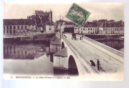 77 - MONTEREAU - LEPONT D'YONNE ET L'ÉGLISE - ATTELAGE - ANIMÉE - - Montereau