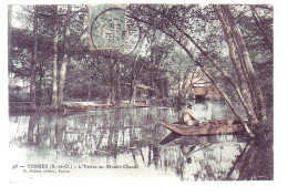 91 - YERRES - AU MOULIN CHAUDE - ANIMÉE - COLORISÉE  - - Yerres