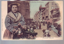 06 - NICE - MARCHÉ Aux FLEURS - FLEURISTE NICOISE - COLORISÉE - - Markets, Festivals