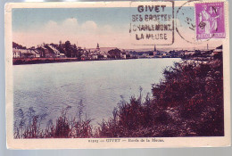 08 - GIVET - BORDS DE LA MEUSE - COLORISÉE - - Givet