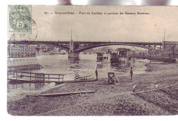 94 - IVRY-sur-SEINE - PONT De CONFLANS ET PONTONS Des BATEAUX PARISIENS - ANIMÉE - - Ivry Sur Seine
