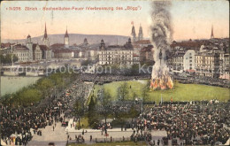 11673151 Zuerich Sechselaeuten Feuer Verbrennung Des Boegg Zuerich - Autres & Non Classés