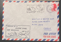 FRANCE 1967 -  Enveloppe Du Porte Hélicoptères Jeanne D'Arc - Campagne Cdt Bourdais 86-87 - Seepost