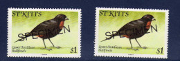 Saint-Christophe -   1 D. Faune - Oiseau - SPECIMEN   Neufs** - MNH - St.Kitts Und Nevis ( 1983-...)