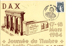 Dax 1984 - Journée Du Timbre ... Avec Timbre 0,01 - 1980-1989