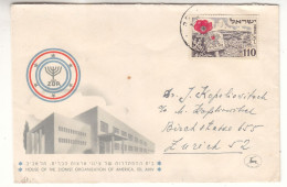 Israël - Lettre De 1952 ?  - Exp Vers Zurich - Fleurs - Valeur 20 $ En ....2010 - Lettres & Documents