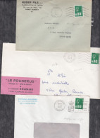 1977 -  LOT DE 3 ENVELOPPES BEQUET 0.80 F Oblitérées  Avec VARIETES - Cartas & Documentos