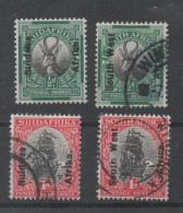 South West Africa, SWA, 1 MH+3 Used, 1924, Michel 81 - 84 - África Del Sudoeste (1923-1990)