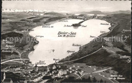 11672931 Biel Bienne Bieler See Mit St Petersinsel Relief Panoramakarte Biel/Bie - Sonstige & Ohne Zuordnung