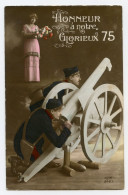 Patriotique.guerre Canon De 75 ,femme Honneur à Notre Glorieux 75 - Material