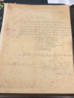 South Vietnam Letter-sent Mr Ngo Dinh Nhu -year-15/5/1953 No-160- 1 Pcs Paper Very Rare - Documents Historiques