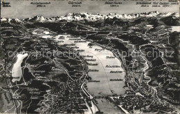 11672865 Zuerichsee Und Umgebung Relief Panoramakarte Zuerich - Other & Unclassified