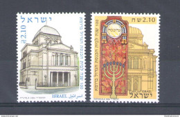 2004 Israele "Centenario Inaugurazione Tempio Maggiore Roma " Emissione Congiunta -  2 Valori MNH** - Emissions Communes