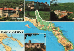 GRECE - Mont Athos - Vues Des Monastères Kouthloumoussiou - Karacalou - Philoutheou - Konstamonitou - Carte Postale - Grecia