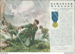 Be60 Cartolina Militare  Medaglie D'oro Di Questa Guerra Sabatino Minucci Napoli - Regimientos