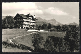 AK Gruyères, Hotel Bourgoz Gegen Die Berge  - Gruyères