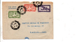 COCHINCHINE AFFRANCHISSEMENT COMPOSE SUR LETTRE AVION DE HANOI POUR LA FRANCE 1949 - Briefe U. Dokumente