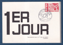 France - FDC - Premier Jour - Carte Maximum - Conseil De L'Europe - 1965 - 1960-1969