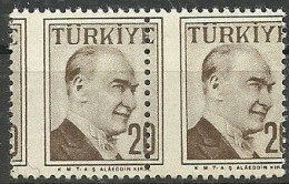 Turkey; 1957 Regular Postage Stamp 20 K. ERROR "Shifted Per." - Nuevos