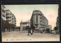CPA Alger, La Rue D`Isly Et La Poste  - Algerien