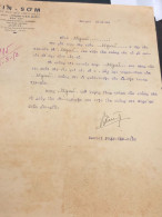South Vietnam Letter-sent Mr Ngo Dinh Nhu -year-/3/1953 No-115- 1 Pcs Paper Very Rare - Historical Documents