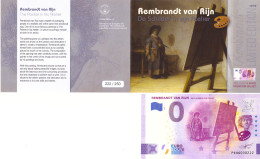 0-Euro PEAG 2023-7 REMBRANDT VAN RIJN - DE SCHILDER IN ZIJN ATELIER First Issue Pack No. Nur Bis #250 ! - Privatentwürfe