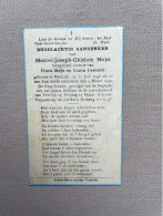 MEYS Marcel Joseph Ghislain °VERTRIJK 1948 +VERTRIJK 1949 - DEMOITIÉ - Obituary Notices