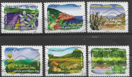 France 2009 Oblitéré Autoadhésif   N° 303 - 304 - 305 - 306 - 307 - 308   -  "   Flore Des Régions  Du Sud   " - Used Stamps