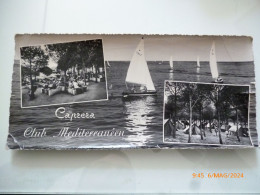 Cartolina Viaggiata Panoramica "Caprera Club Mediteranee" Anni 1950 - Hoteles & Restaurantes