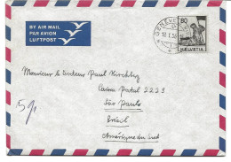 LETTRE PAR AVION POUR LE BRESIL 1956 - Storia Postale