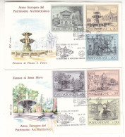 Vatican - 2 Lettres FDC De 1975 - Oblit Poste Vaticane - Fontaines - - Cartas & Documentos