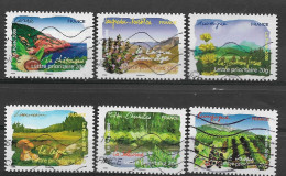 France 2009 Oblitéré Autoadhésif   N°  304 - 305 - 306 - 307 - 308 - 314  -  "   Flore Des Régions  Du Sud   " - Used Stamps