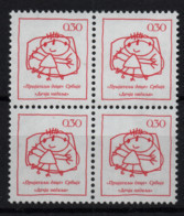 3701 Yugoslavia 1990 Children's Week, Block Of 4 MNH - Neufs