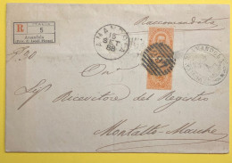1888 AMANDOLA RACCOMANDATA X MONTALTO - Poststempel