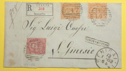 1883 SENIGALLIA FASCETTA RACCOMANDATA X S. GINESIO - Poststempel