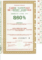 75-CAISSE NATIONALE DE CREDIT AGRICOLE.  1973   8,6 %   Lot De 5 - Autres & Non Classés