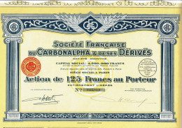 75-CARBONALPHA & DE SES DERIVES. STE FSE DU ...    1937   - Autres & Non Classés